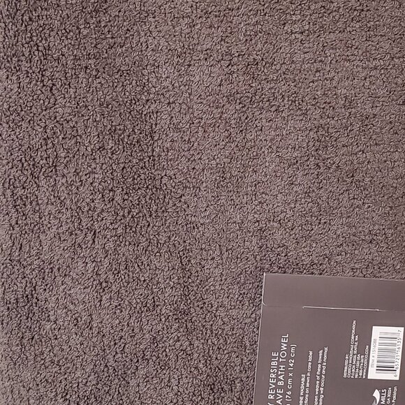 Luxury Reversible Waffle Wave Bath Towel 100% Cotton - Picture 5 of 6